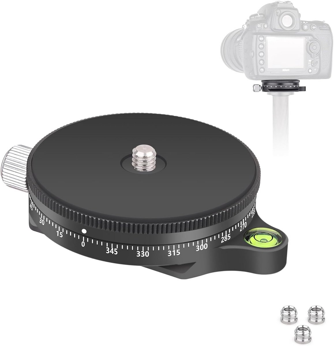 Panoramische Statiefkop met Niveaumeter voor DSLR, Hoge Capaciteit tot 15 kg