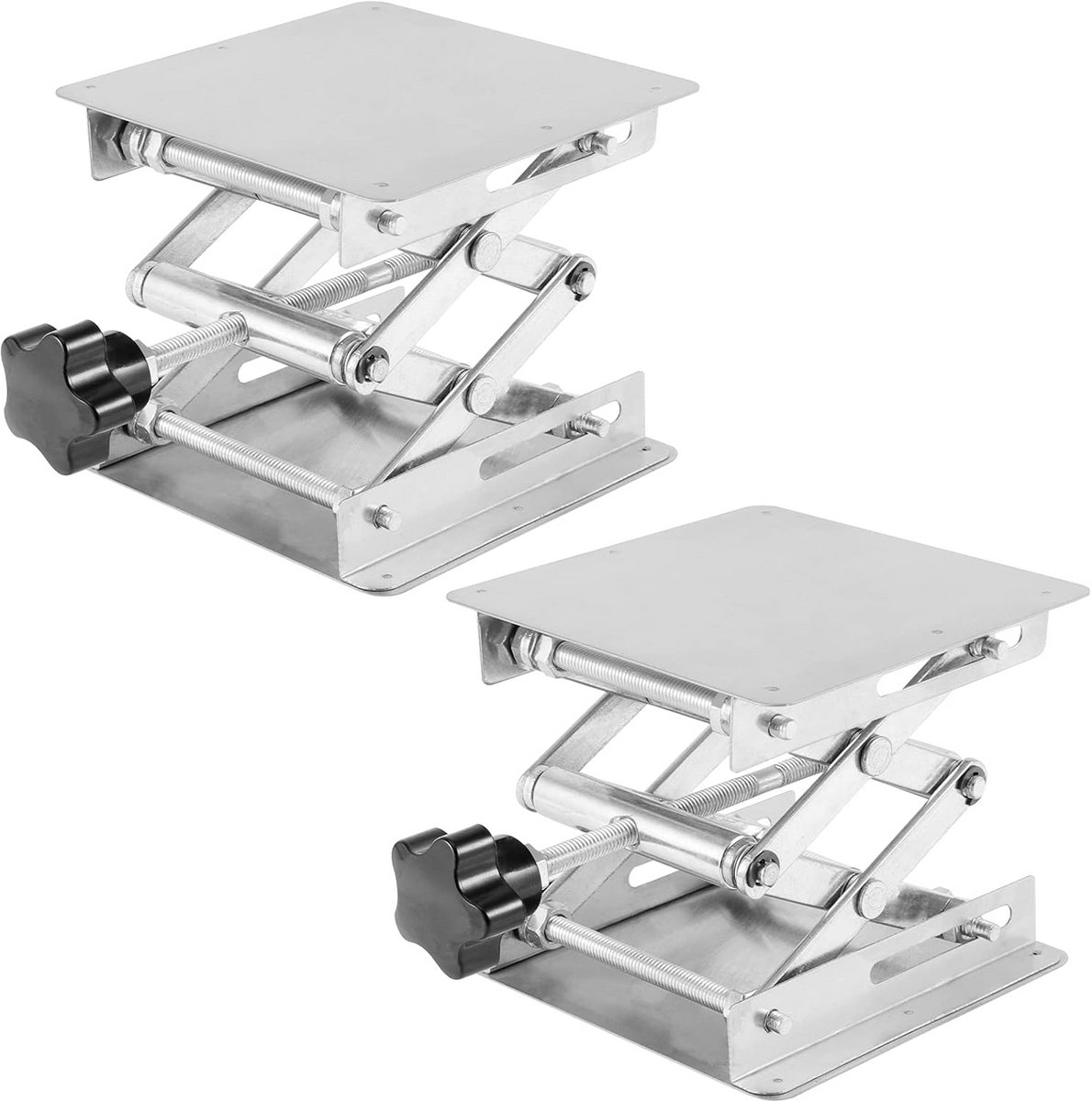 2 Stuks Laboratorium Hefplatform - RVS Schaar Jack voor Instrumenten
