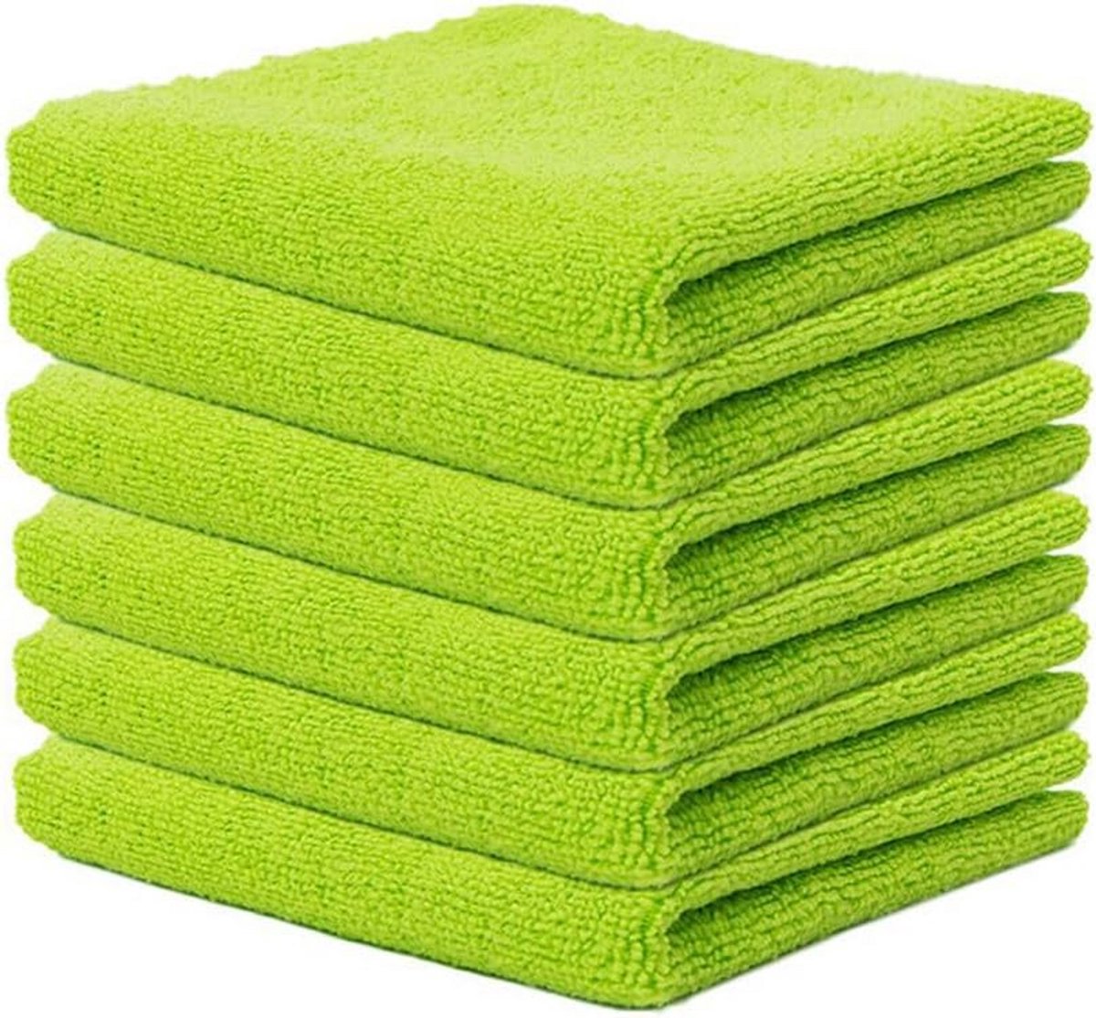 Set van 12 Microvezel Schoonmaakdoeken 30x30 cm Geel Zeer Absorberend