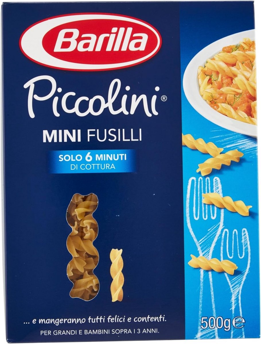 Mini Fusilli Pasta 500g voor Snelle en Creatieve Maaltijden