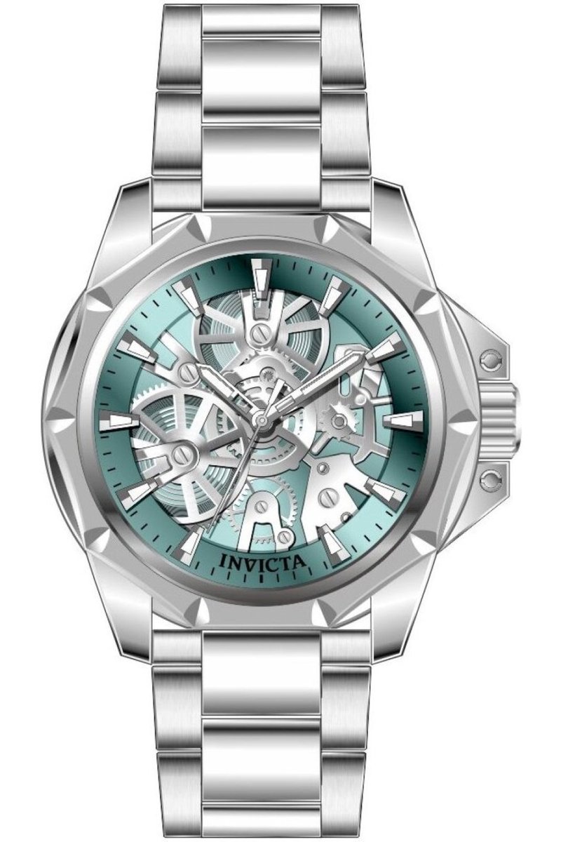 Invicta Objet D Art 50379 Heren Horloge - Waterdicht - Analoog - Quartz Uurwerk - Roestvrij Staal met Blauwe Wijzerplaat - 44mm