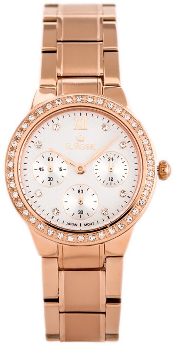 G. Rossi - 11067B - Dameshorloge - Roségoud - Ovalen Kast - Antiallergische Coating