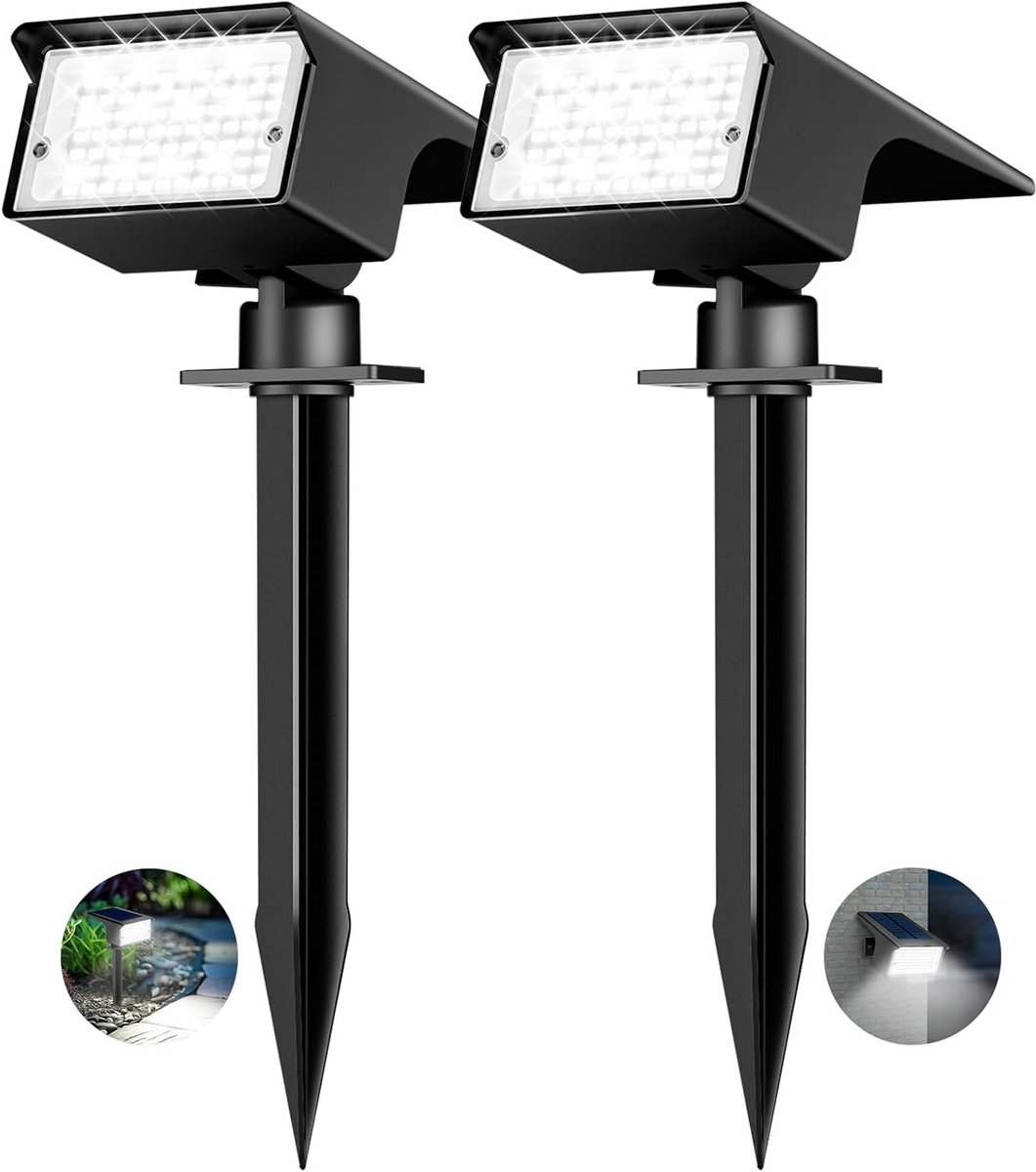 Krachtige Led Zonnepanelen Buiten - 2 Stuks - IP65 Waterdicht