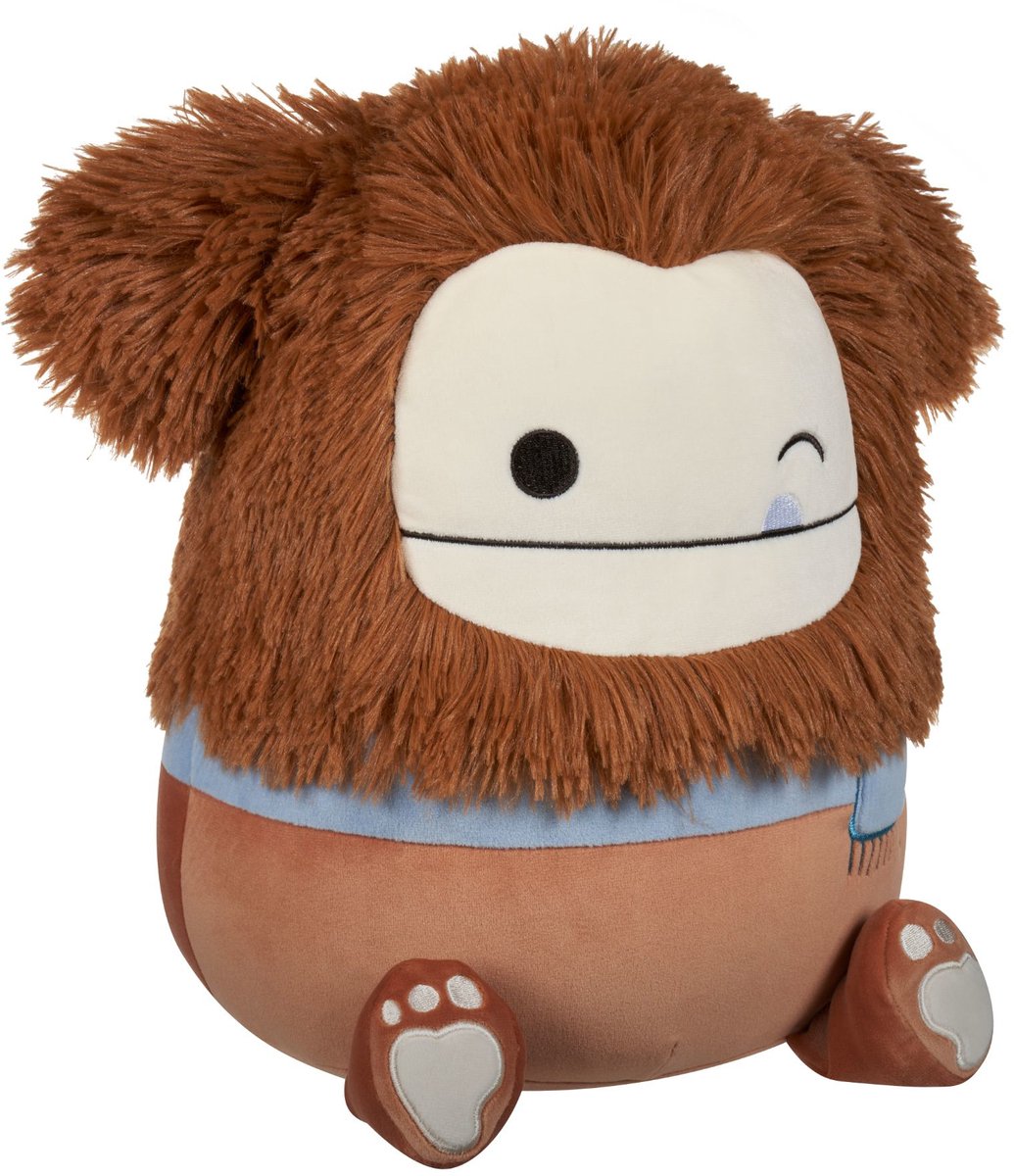 Squishmallows - Benny - Winking Brown Bigfoot W/Scarf 30cm pluche — afbeelding 6