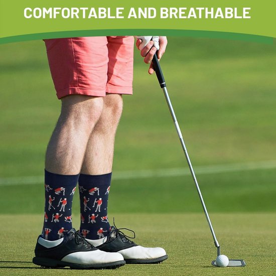 Grappige Golfsokken Katoen voor Dames en Heren Cadeau — afbeelding 4