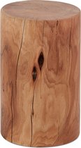 Alterego Bijzettafel / Boomstamkrukje 'STOLY' van natuurlijk afgewerkt massief hout