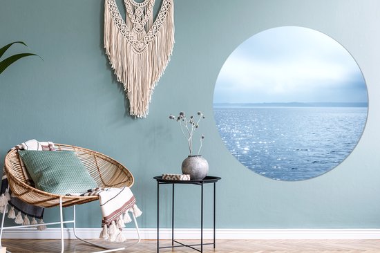 WallCircle - Wall Circle - Wall Circle Indoor - Été - Mer - Montagnes - 140x140 cm - Décoration murale - Peintures Ronds