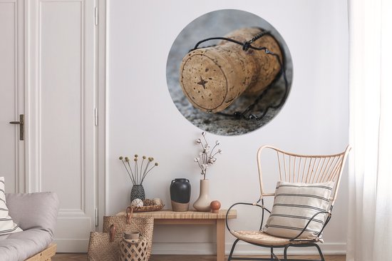 WallCircle - Wall Circle - Wall Circle Inside - Gros Plan d'un Bouchon - 140x140 cm - Décoration murale - Peintures Ronds