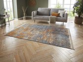 Vintage vloerkleed abstract Robina - goud/blauw 120x170 cm