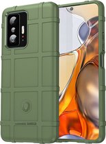 Mobigear Hoesje geschikt voor Xiaomi 11T Pro Telefoonhoesje Flexibel TPU | Mobigear Rugged Shield Backcover Shockproof | Schokbestendig 11T Pro Telefoonhoesje | Anti Shock Proof - Groen
