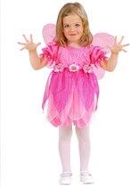 Widmann - Elfen Feeen & Fantasy Kostuum - Vliegende Hibiscus Bloemen Fee - Meisje - roze - Maat 104 - Carnavalskleding - Verkleedkleding