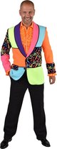 Magic By Freddy's - Jaren 80 & 90 Kostuum - Grote Kleurige Vlakken Jaren 80 Neon Swirls Colbert Man - multicolor - XXL - Carnavalskleding - Verkleedkleding