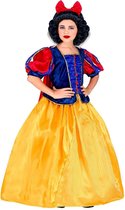 Widmann - Sneeuwwitje Kostuum - Sneeuwwitje Veel Mooier Dan Haar Stiefmoeder - Meisje - blauw,geel - Maat 128 - Carnavalskleding - Verkleedkleding