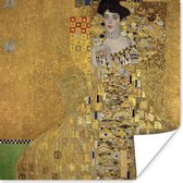 Poster Portret van Adèle Bloch-Bauer I - Gustav Klimt - 100x100 cm XXL