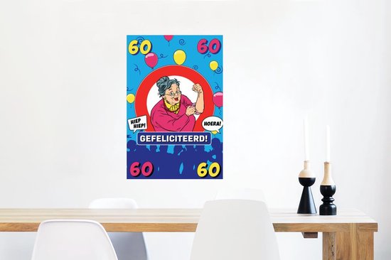Affiche Anniversaire - 60 Ans - Femme - Anniversaire - 40x60 cm