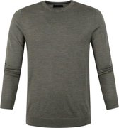 Profuomo Pullover Merino O-Hals Groen - maat M