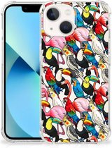 Anti-shock Hoesje met foto geschikt voor iPhone 13 mini Telefoon Hoesje met doorzichtige rand Birds