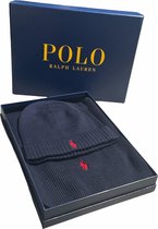 Polo Ralph Lauren Giftset - Sjaal + Muts - Blauw - Cadeautip
