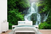 Behang - Fotobehang Waterval in Ierland - Breedte 420 cm x hoogte 280 cm