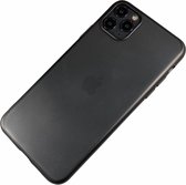 Apple iPhone 7 Plus / 8 Plus - Silicone transparant mat hard hoesje Finn zwart - Geschikt voor