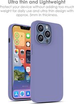 iPhone 13 Pro Max hoesje - iPhone 13 Pro Max hoesje Siliconen Lila - iPhone 13 Pro Max case - hoesje iPhone 13 Pro Max - iPhone 13 Pro Max Silicone case - hoesje - Nano Liquid Sili