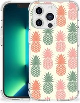 Backcase TPU Siliconen Hoesje Geschikt voor iPhone13 Pro Max Telefoon Hoesje met doorzichtige rand Ananas