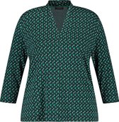 SAMOON Shirt met V-hals en 3/4-mouwen