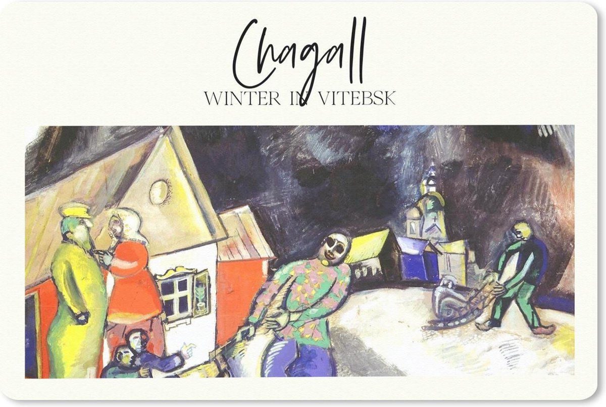 Bureau mat - Kunst - Winter in Vitebsk - Chagall - 60x40