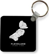 Porte-clés - Flevoland - Carte - Pays- Nederland - Plastique - Cadeau Sinterklaas - Cadeau de Noël - Cadeaux de chaussures - Cadeaux à distribuer