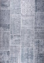 Vloerkleed - grey patch carpet 230x160 - grijs - 230x160x