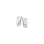 The Jewelry Collection Stekeroorringen Zirkonia Poli/mat - Zilver