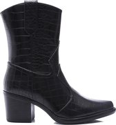 WELOVESHOES® Dames Cowboylaarzen   - Imitatieleer - Zwart - Maat 41