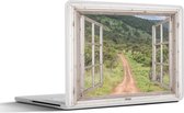 Laptop sticker - 12.3 inch - Doorkijk - Zebra - Afrika - 30x22cm - Laptopstickers - Laptop skin - Cover