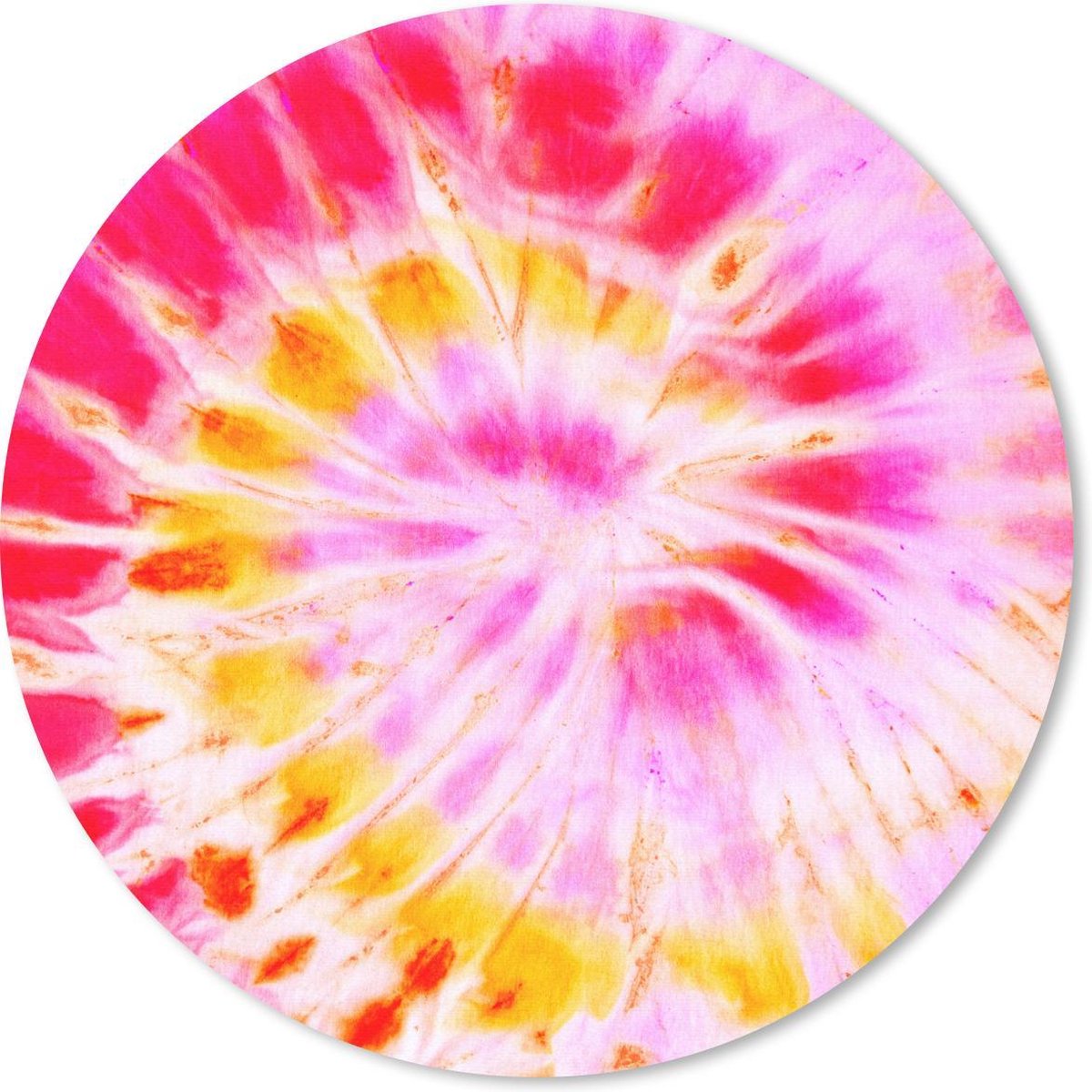 Muismat rond 20x20 cm - Mousepad Tie dye - Roze - Paars - Ronde muismatten