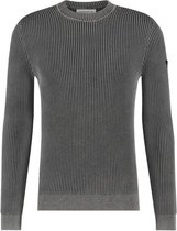 Purewhite -  Heren Regular Fit   Trui  - Grijs - Maat M