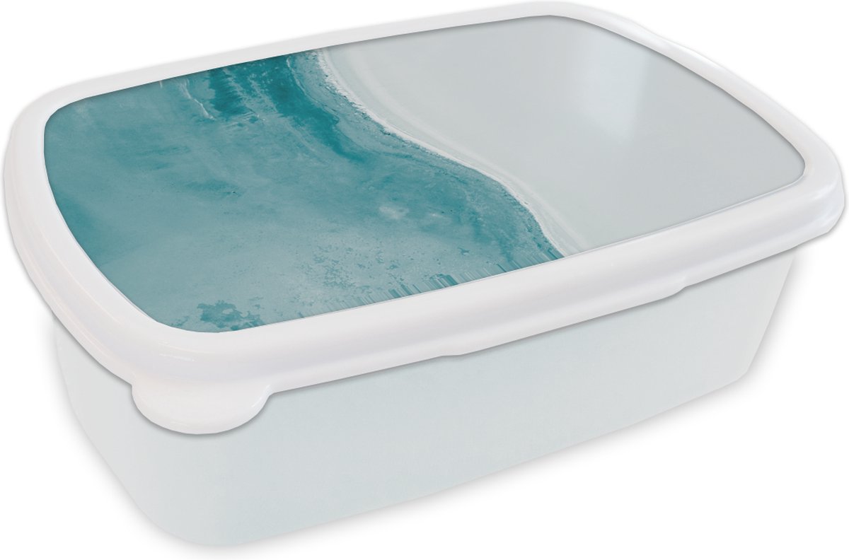 Broodtrommel Wit - Lunchbox - Brooddoos - Strand - Water - Australië - 18x12x6 cm - Volwassenen
