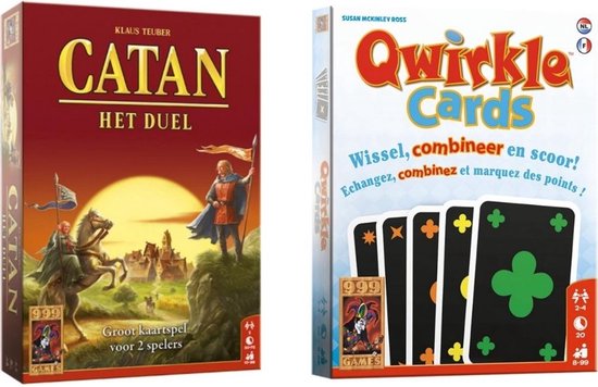 Afbeelding van het spel Spellenbundel - Kaartspel - 2 stuks - Catan: Het duel & Qwirkle