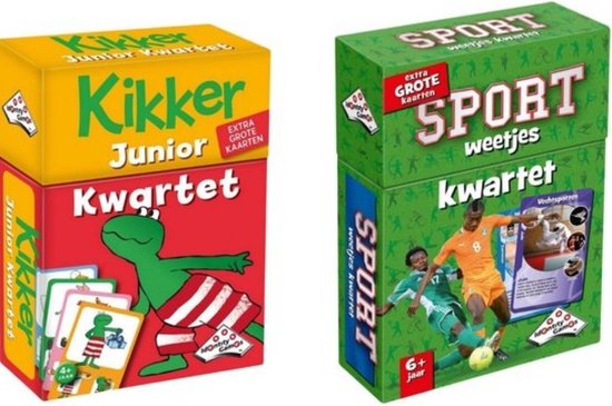 Spellenbundel - Kwartet - 2 stuks - Kikker Jr. Kwartet & Sport Weetjes