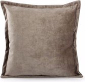 Kussen 45x45cm velvet taupe Lounge