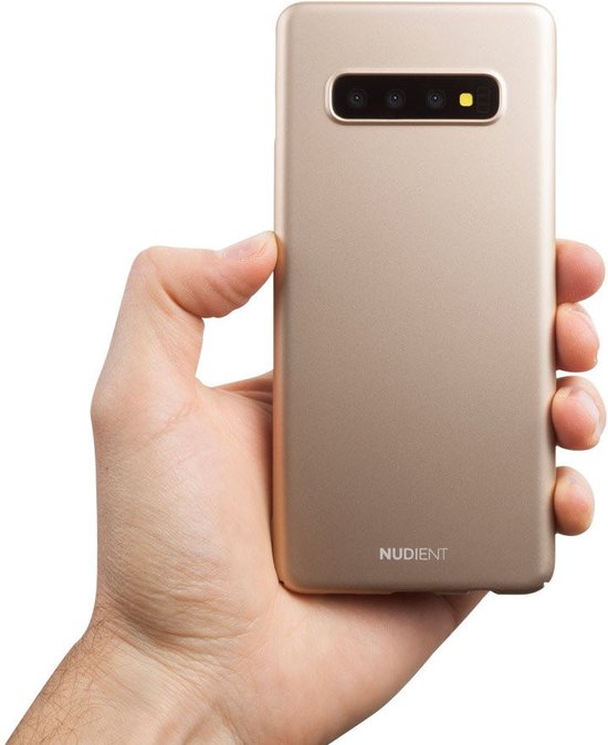 Nudient Thin Case V2 Back Cover Hoesje Geschikt voor Samsung Galaxy S10 Plus  Goud | bol.com