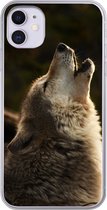 Geschikt voor iPhone 11 hoesje - Wolf - Grijs - Dieren - Siliconen Telefoonhoesje