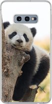 Geschikt voor Samsung Galaxy S10e hoesje - Panda - Boom - Licht - Siliconen Telefoonhoesje