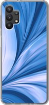 Geschikt voor Samsung Galaxy A32 5G hoesje - Blauw - Abstract - Design - Siliconen Telefoonhoesje