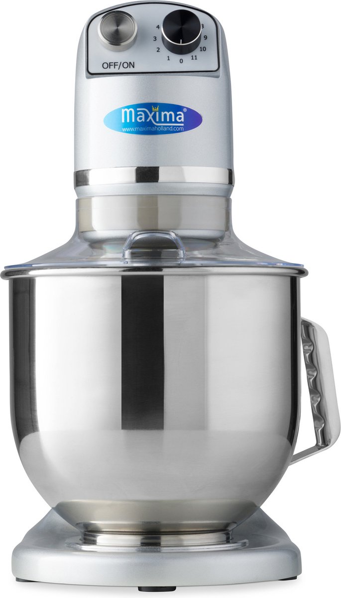 Maxima Planeetmenger 7 L Tot 2 Kg Deeg Zilver - RVS Mengkom - 11 Snelheden - Keukenmachine - Standmixer - Keukenrobot - 7 liter - Grijs van Maxima — afbeelding 5