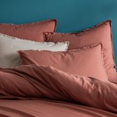 Matt & Rose Dekbedovertrek Terracotta - Tweepersoons - 200 x 200 + 2x 50 x 70 cm - Gewassen katoen