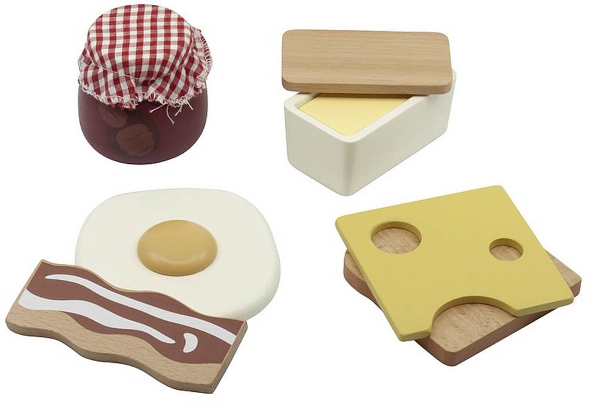 Sebra houten ontbijtsetje