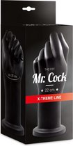 Mr Cock - X-Treme Line - Vuist - Dildo Zuignap - Zwart - 22cm