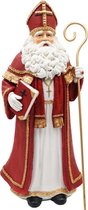 Decoratie beeld Sinterklaas met boek & staf 40x17x15 cm | A205743 | Dekoratief