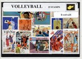 Volleybal – Luxe postzegel pakket (A6 formaat) : collectie van 25 verschillende postzegels van volleybal – kan als ansichtkaart in een A6 envelop - authentiek cadeau - kado - gesch