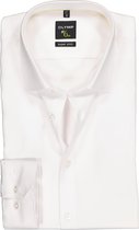 OLYMP No. Six super slim fit overhemd - wit twill - Strijkvriendelijk - Boordmaat: 37